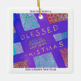 MAZIPOODLES Blessed Christmas  Julgransprydnad Keramik