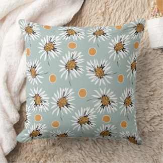 Mazipoodles Bold Daisys - Grått Burnt Orange Kudde