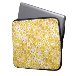 Mazipoodles Botanical Garden - Butterscotch Yellow Laptop Fodral
