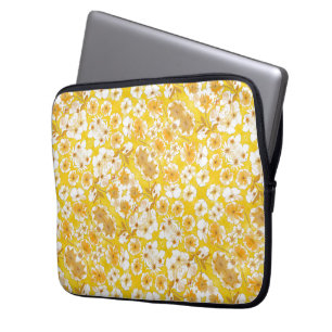 Mazipoodles Botanical Garden - Butterscotch Yellow Laptop Fodral