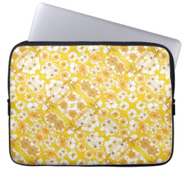 Mazipoodles Botanical Garden - Butterscotch Yellow Laptop Fodral