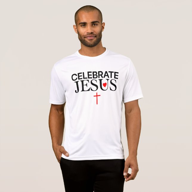 Mazipoodles Celebrate Jesus T Shirt (Hel framsida)