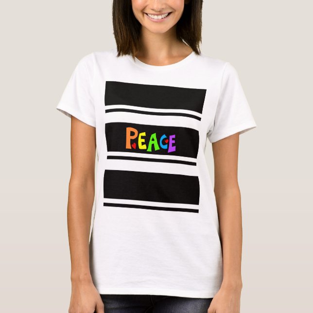 MAZIPOODLES Fredsregnbåge 2 T Shirt (Framsida)