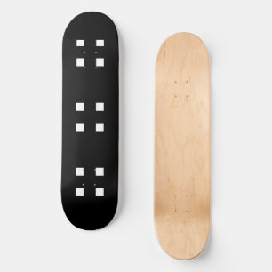 Mazipoodles Fyra fyrkanter - svart vitt Mini Skateboard Bräda 18,5 Cm