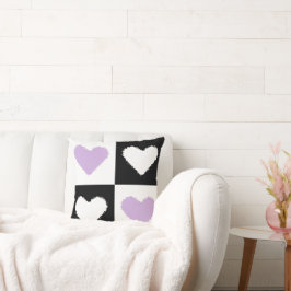 Mazipoodles Hearts Abstraction Lilac Kudde