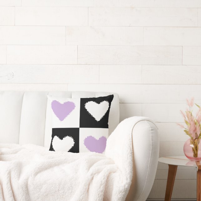 Mazipoodles Hearts Abstraction Lilac Kudde (Soffa)