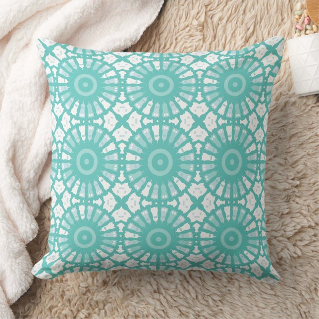 Mazipoodles Kaleidoscope S - Pastel Teal White Kudde (Filt)