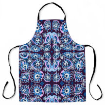 Mazipoodles Kärlek Flowers - Indigo Blue Lilac Whi