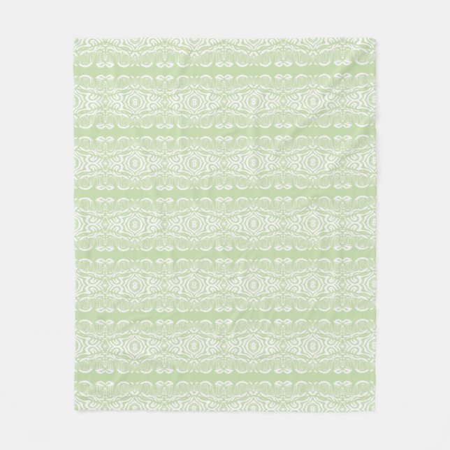 Mazipoodles Kente Savannah Sunshine - Mint Vit  Fleecefilt (Framsidan)