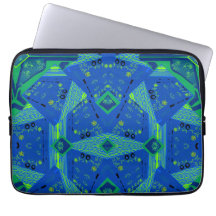 Mazipoodles Origami Chintz Blue Grönt