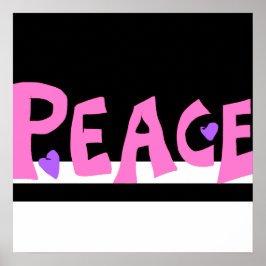 MAZIPOODLES Peace Pink Poster