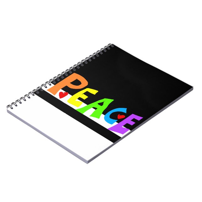 MAZIPOODLES Peace Rainbow Anteckningsbok (Vänstra Sidan)