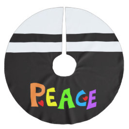 MAZIPOODLES Peace Rainbow Julgransmatta Borstad Polyester