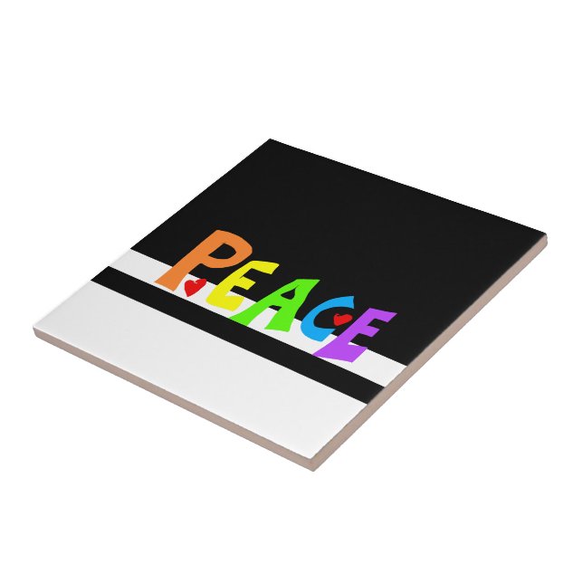 MAZIPOODLES Peace Rainbow Kakelplatta (Sidan)