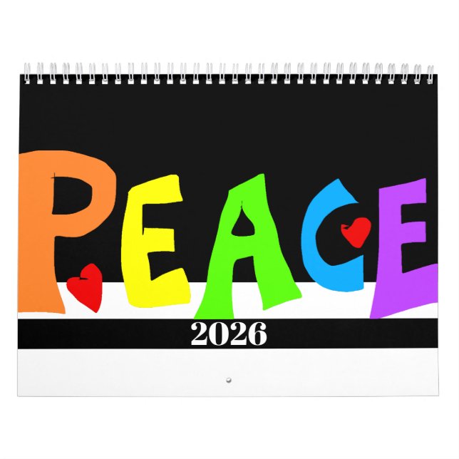 MAZIPOODLES Peace Rainbow Kalender (Omslag)