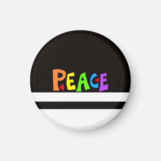 MAZIPOODLES Peace Rainbow Magnet (Framsidan)