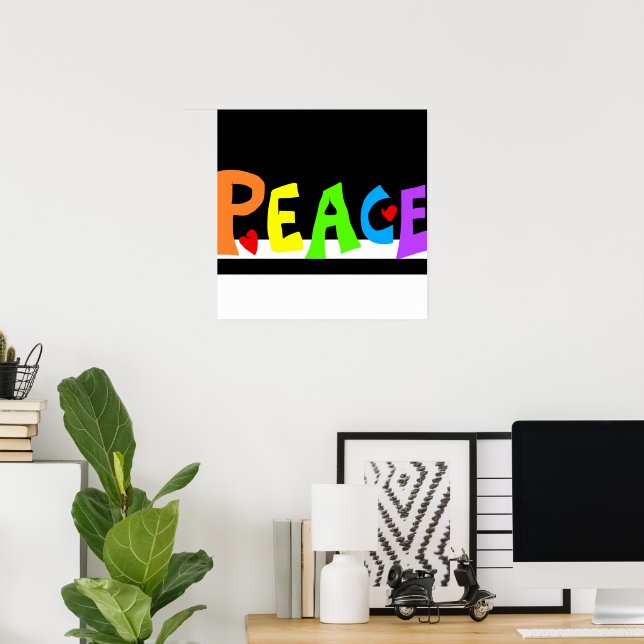 MAZIPOODLES Peace Rainbow Poster (Hemmakontoret)