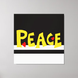 MAZIPOODLES Peace Yellow Canvastryck