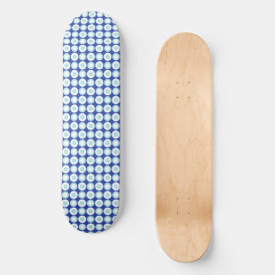 Mazipoodles Polka Dot Donuts - Navy Anka Egg Blue Mini Skateboard Bräda 18,5 Cm