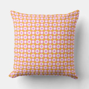 Mazipoodles Polka Dot Donuts - Orange Rosa 2 Kudde