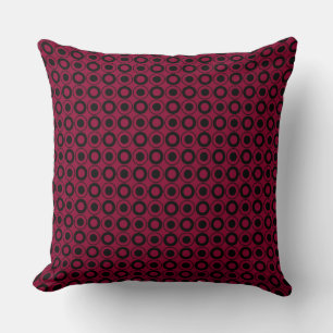 Mazipoodles Polka Dot Donuts - Red Cherry Black Kudde