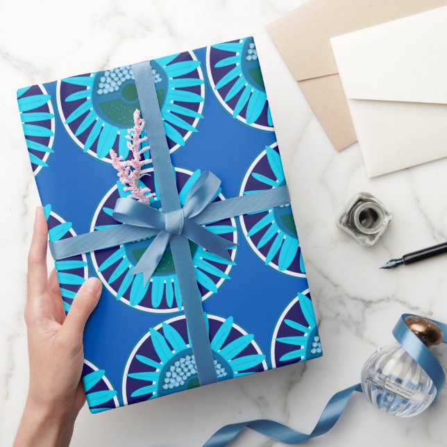 Mazipoodles Solros Sunshine: Blue 1 Presentpapper (Gifting)