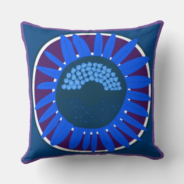 Mazipoodles Solros Sunshine: Blue 3 Kudde (Baksida)