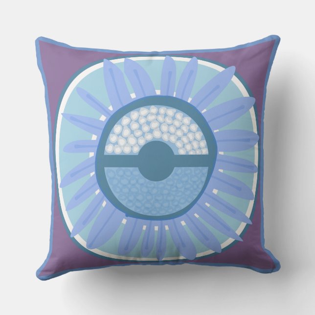 Mazipoodles Solros Sunshine: Periwinkle Kudde (Baksida)