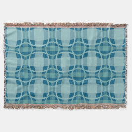 Mazipoodles Square Circle Plaid Baby Blue Filt