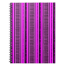 MAZIPOODLES Stripe Ribbed Knitting Mönster 001 B Anteckningsbok