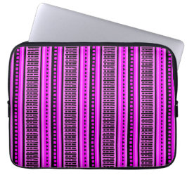 MAZIPOODLES Stripe Ribbed Knitting Mönster 001 B Laptop Fodral