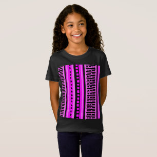 MAZIPOODLES Stripe Ribbed Knitting Mönster 001 B T Shirt