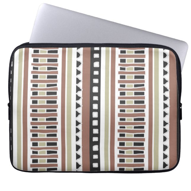 MAZIPOODLES Stripe Ribbed Knitting Mönster 174 Laptop Fodral (Framsidan)