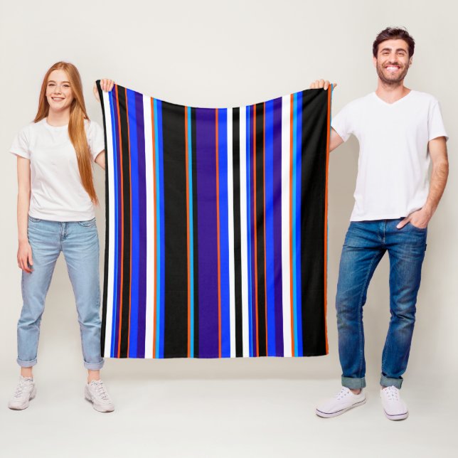 MAZIPOODLES Stripes Spaghetti 10 Fleecefilt (På plats)