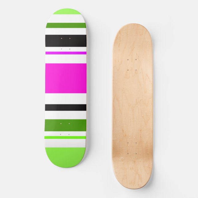 MAZIPOODLES Stripes Spaghetti 153 Mini Skateboard Bräda 18,5 Cm (Framsida)