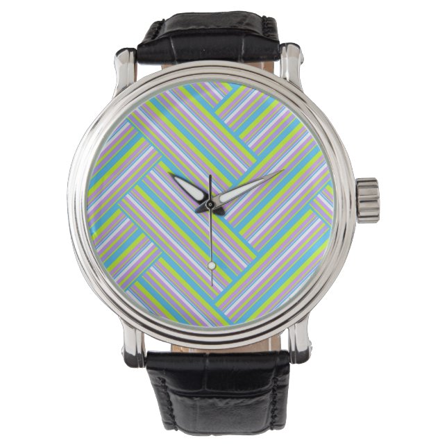 MAZIPOODLES Stripes Spaghetti 54 Herringbone  Armbandsur (Framsida)