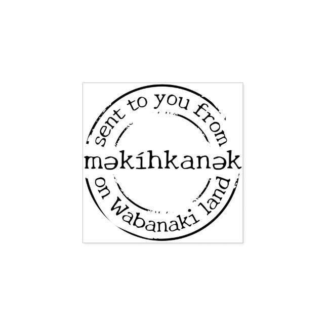 Mazkíhkanutk (Portland, Maine) Postmark Rubber Fri Stämpel (Tryck)