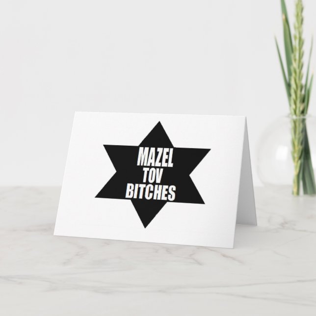 MAZOL TOV FUNNY HUMOR CHANUKKAH HANUKKAH HELGKORT (Framsida)