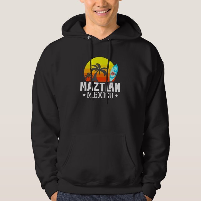 Maztlan Mexico Beach Tourist Souvenir Vacation Tra Hoodie (Framsida)