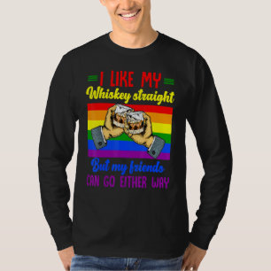 Mb35 Jag gillar min whisky Rak mina vänner kan gå T Shirt
