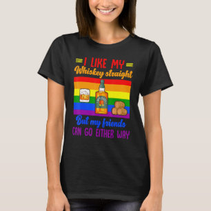 Mb35 Jag gillar min whisky Rak mina vänner kan gå T Shirt