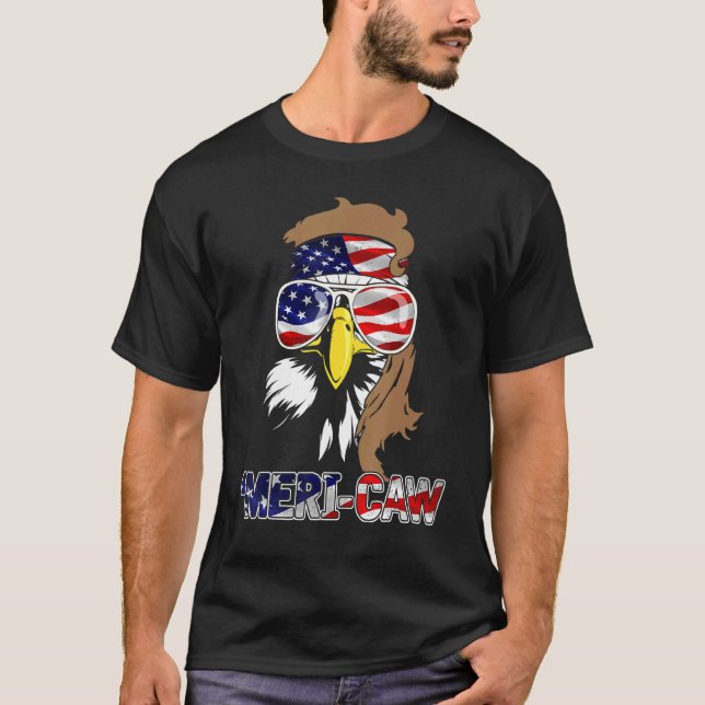Mb35 Mullet Eagle Meri-Caw 4:e juli, oberoende T Shirt (Framsida)