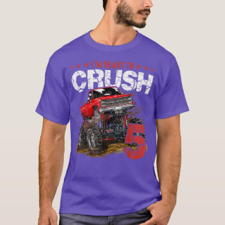 Mb 5:e födelsedagen Jag är Redo Crush Monster Last T Shirt