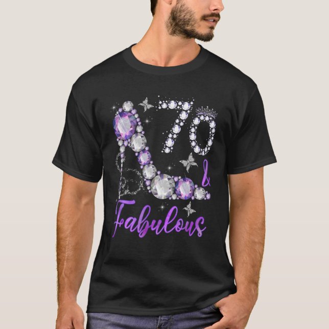 Mb 70 och ofärgad 70:e födelsedans diameter med hö t shirt (Framsida)