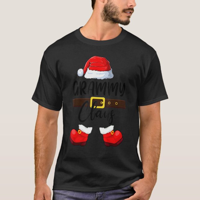 Mb Grammy Claus Santa Hat Pajamas jul Matchi T Shirt (Framsida)