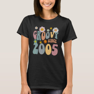 Mb Groovy sedan 2005 Retro Hippie Flower 17:e föde T Shirt
