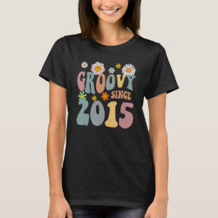 Mb Groovy sedan 2015 Retro Hippie Flower 7:e Birth T Shirt