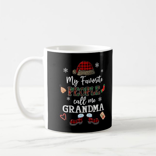 Mb Mina favoriter kallar mig Grandma Thanksgiving Kaffemugg (Vänster)