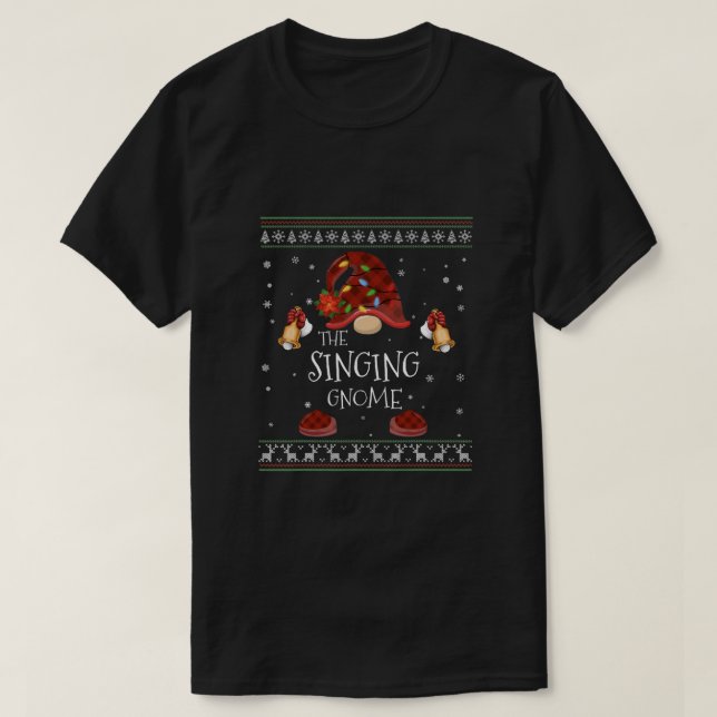 mb Singing Gnome Buffalo Play Julljus Ugl T Shirt (Design framsida)