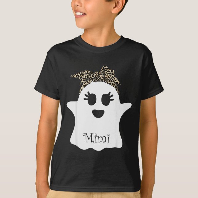 Mb Soky Mimi Ghost Bandana Boo Halloween Family Ma T Shirt (Framsida)